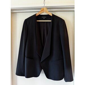Ann Taylor black collarless blazer